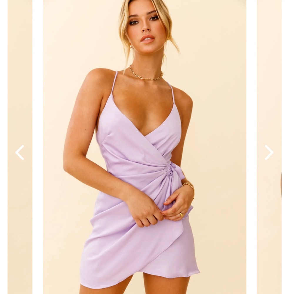 Gathered detail side tie wrap dress -Selfie Leslie Dress